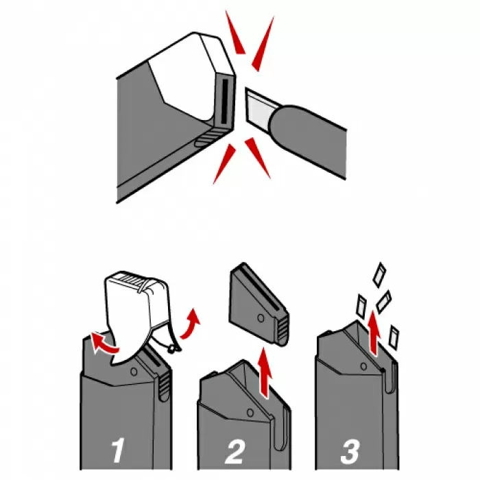 Резервен нож BAD-21P 30° 10бр/пакет | 14.40 лв. / 7.36 &euro;