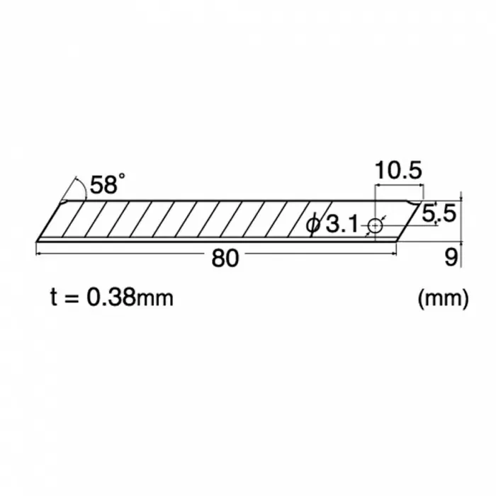 Резервен нож BA-50SS 45° Stainless Steel 50бр/пакет | 40.00 лв. / 20.45 &euro;